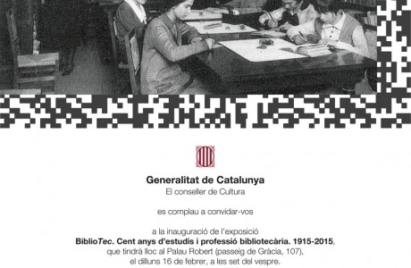 Inaguració Exposició BiblioTec. Cent anys d’estudis i professió bibliotecària. 1915 – 2015
