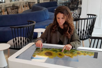 interactive table multitouch in the Cuzco building in Madrid