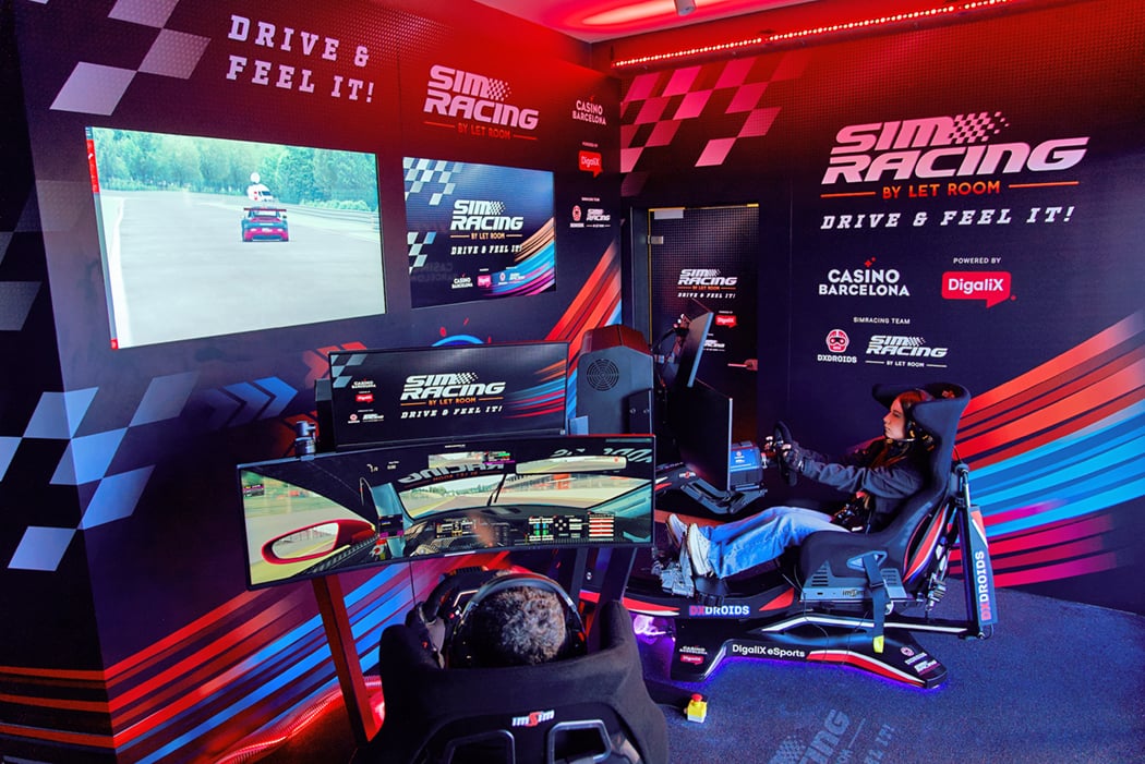 Sala de simracing en Barcelona.