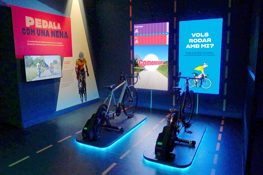 Simulación con bicicletas reales para juego virtual