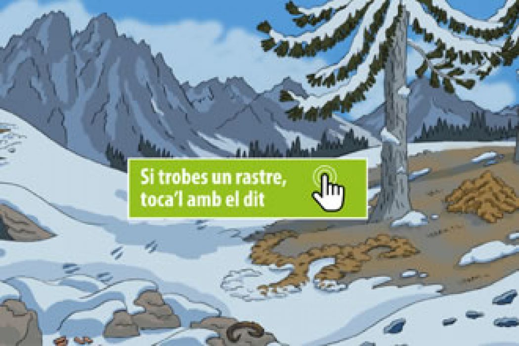 App didáctica con pantalla interactiva XFrame instalada en el Parque Nacional de Aigüestortes.