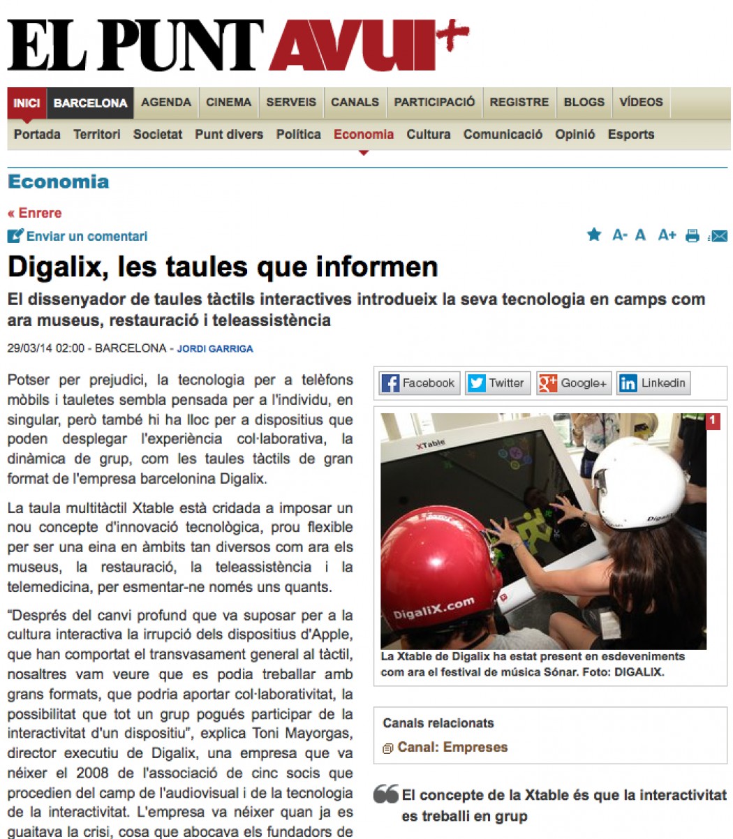 Digalix, les taules que informen