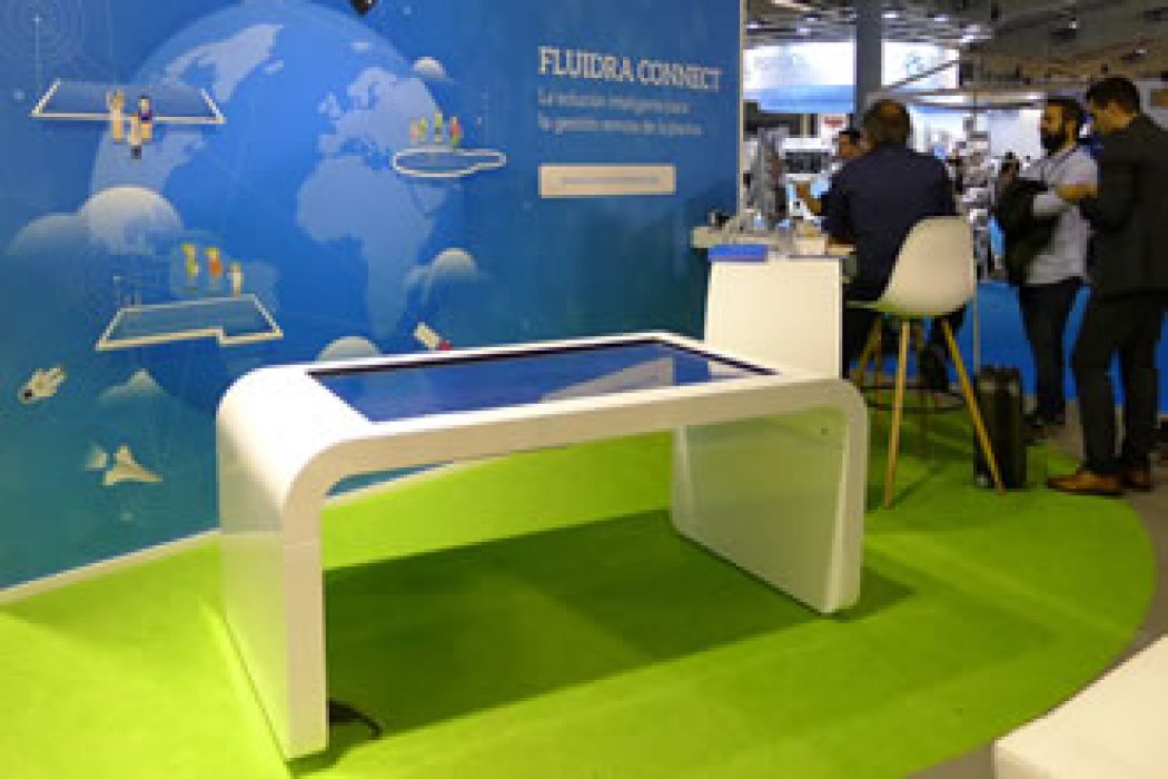 Interactive XTable on the Fluidra stand at Piscina & Wellness 2017