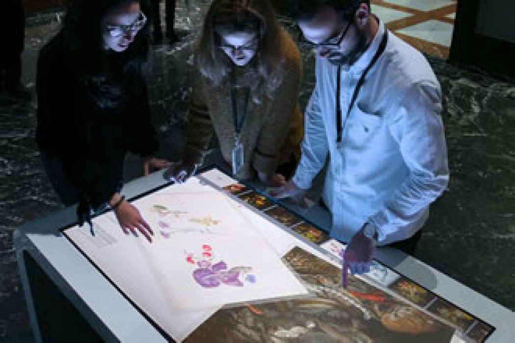 Multitouch interactive table at the Bilbao Fine Arts Museum